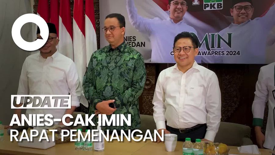Rapat Pemenangan, Anies Disambut Cak Imin di DPP PKB
