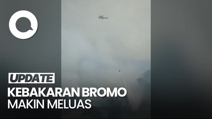 Helikopter Water Bombing Dikerahkan Demi Padamkan Kebakaran Bromo