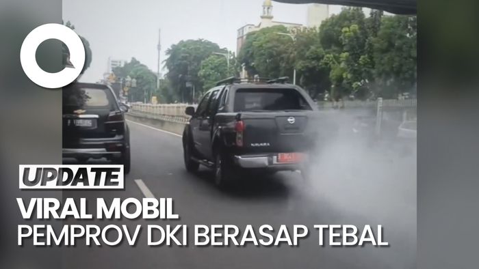 Heboh Mobil Milik Pemprov DKI Keluarkan Asap Tebal di Jalanan