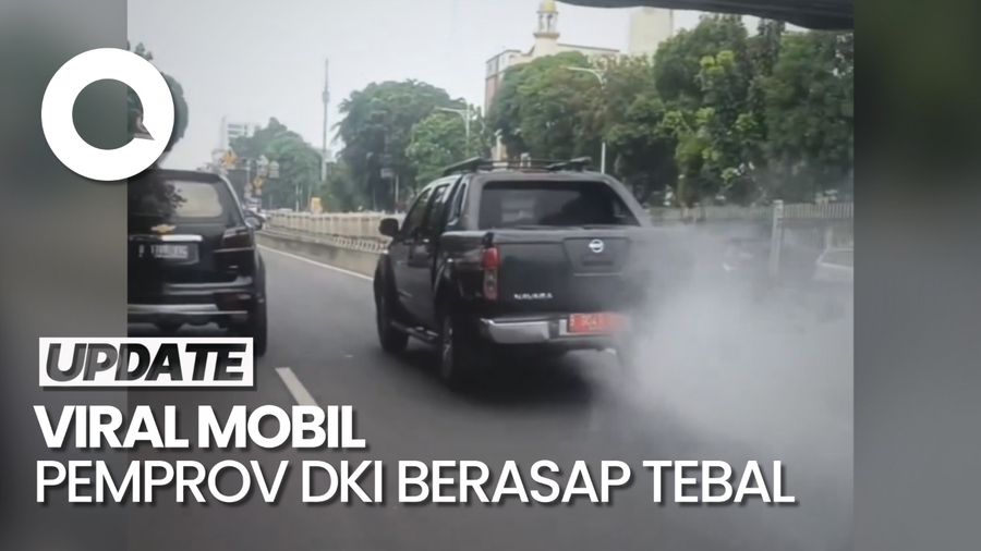 Heboh Mobil Milik Pemprov DKI Keluarkan Asap Tebal di Jalanan