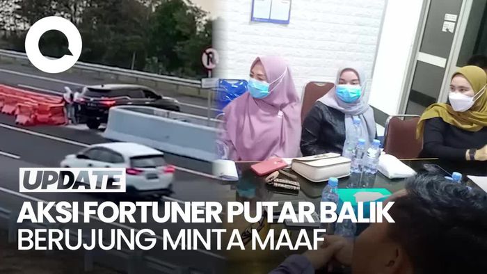 Permintaan Maaf Emak-emak Geser Barrier Tol Demi Putar Balik Fortuner