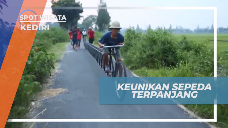 Sensasi Seru Mencoba Mengendarai Sepeda Terpanjang di Indonesia, Kediri