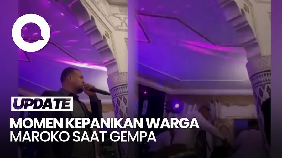 Detik-detik Pernikahan di Maroko Berubah Jadi Kepanikan Akibat Gempa