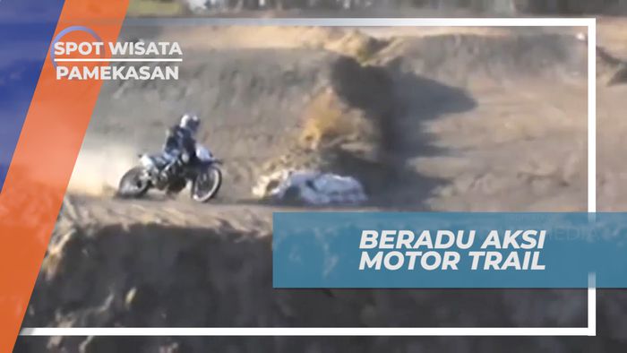 Adu Cepat Tancap Gas, Serunya Aksi Lomba Motor Trail, Pamekasan