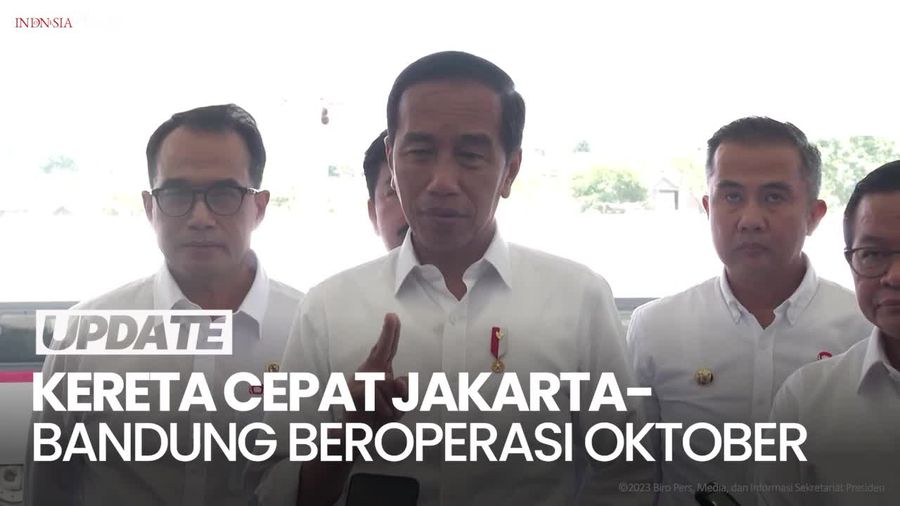 Jokowi Jajal Kereta Cepat Jakarta-Bandung: 350 Km/Jam Tak Terasa