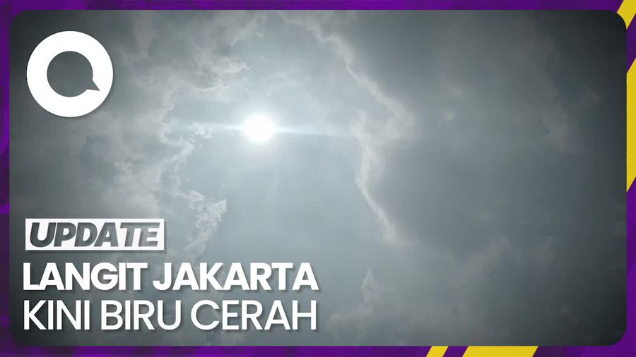 Penampakan Langit Jakarta Biru Cerah
