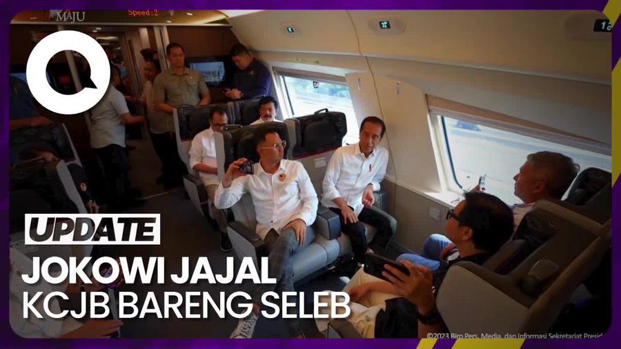 Momen Jokowi Jajal Kereta Cepat Jakarta-Bandung Bareng Selebriti