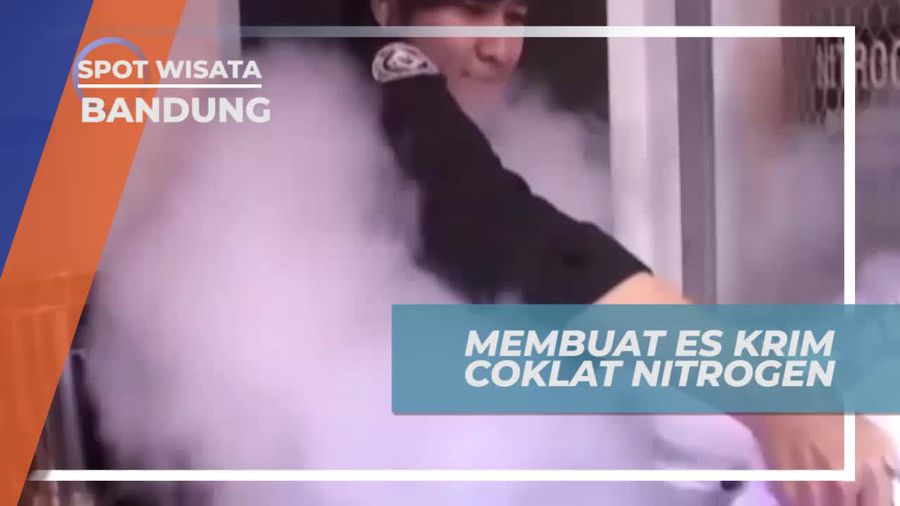Es Krim Coklat Nitrogen, Inovasi Unik Kuliner di Bandung