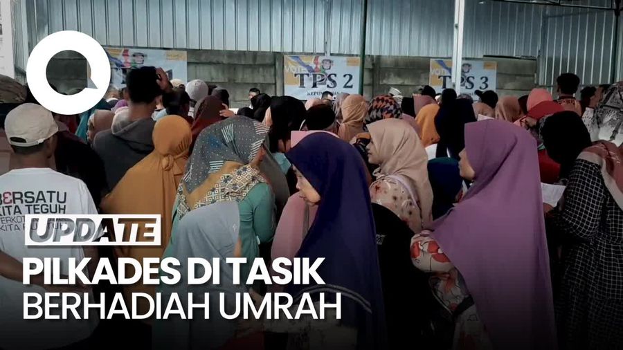 Pilkades di Tasik Berhadiah Umrah, Ribuan Warga Serbu TPS!