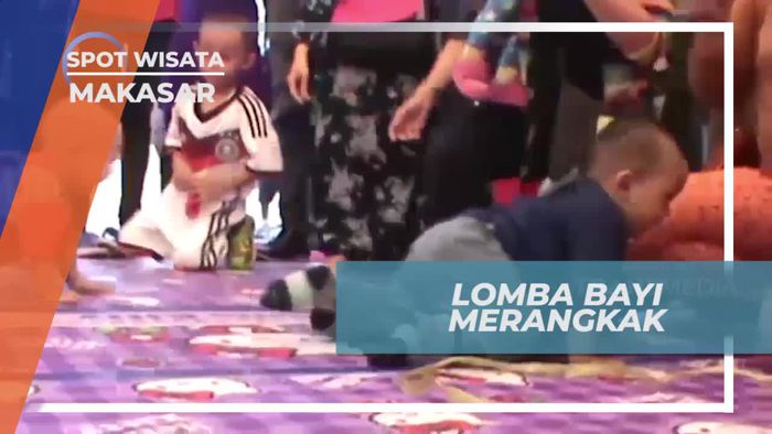 Ekspresi Menggemaskan Para Bayi Saat Lomba Merangkak, Makassar