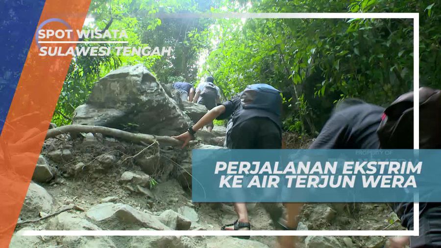 Melewati Jalan Terjal Berbatu Licin Menuju Air Terjun Wera, Sigi