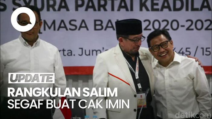 Momen Cak Imin Dirangkul Salim Segaf Saat Rapat Majelis Syuro