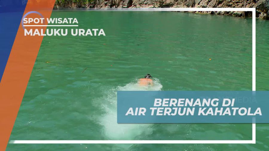 Berenang di Air Terjun Kahatola, Dimanjakan Keindahan Bukit Tepi Laut Halmahera Barat 