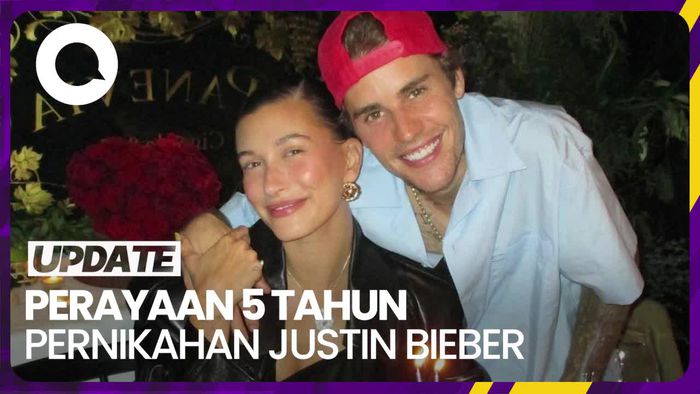 Justin & Hailey Bieber Unggah Momen Mesra Rayakan 5 Tahun Pernikahan