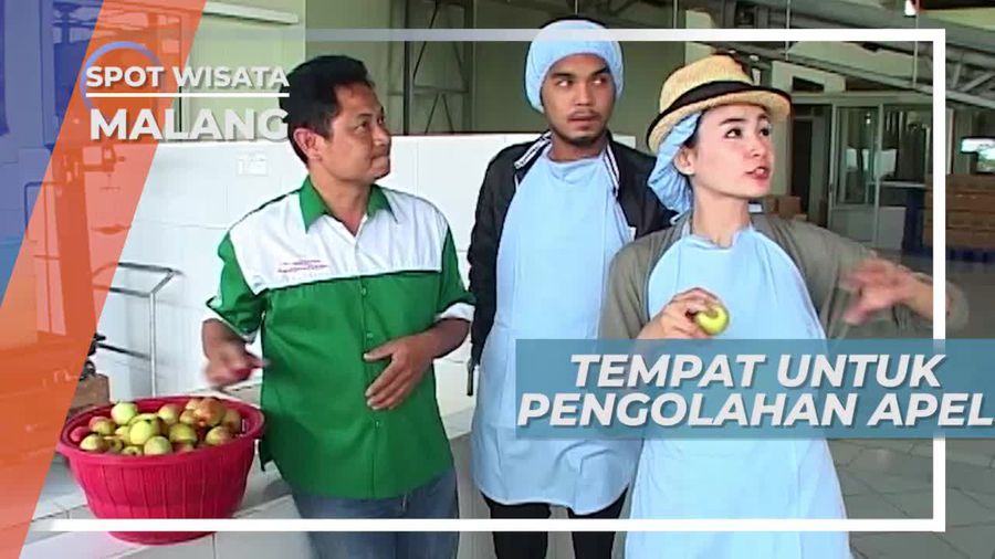Memakai Pakaian Khusus Untuk Melihat Pengolahan Apel, Kota Malang