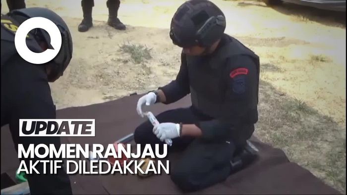Tim Gegana Ledakkan Ranjau Aktif yang Ditemukan Warga di Semak-semak