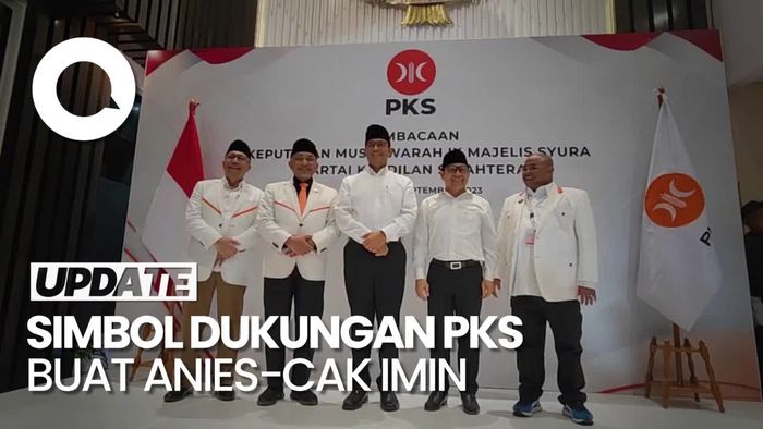 Presiden PKS Pasangkan Peci ke Anies-Cak Imin, Resmi Beri Dukungan!