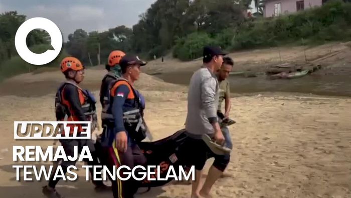 Detik-detik Remaja Tenggelam di Sungai Batanghari Jambi