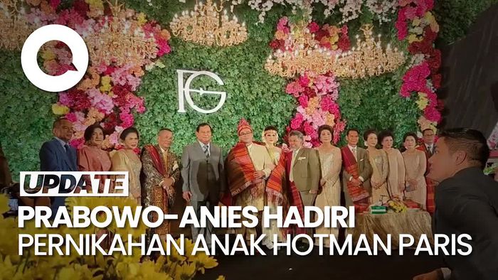 Prabowo-Anies Hadiri Pernikahan Putra Hotman Paris, Mangulosi Pengantin