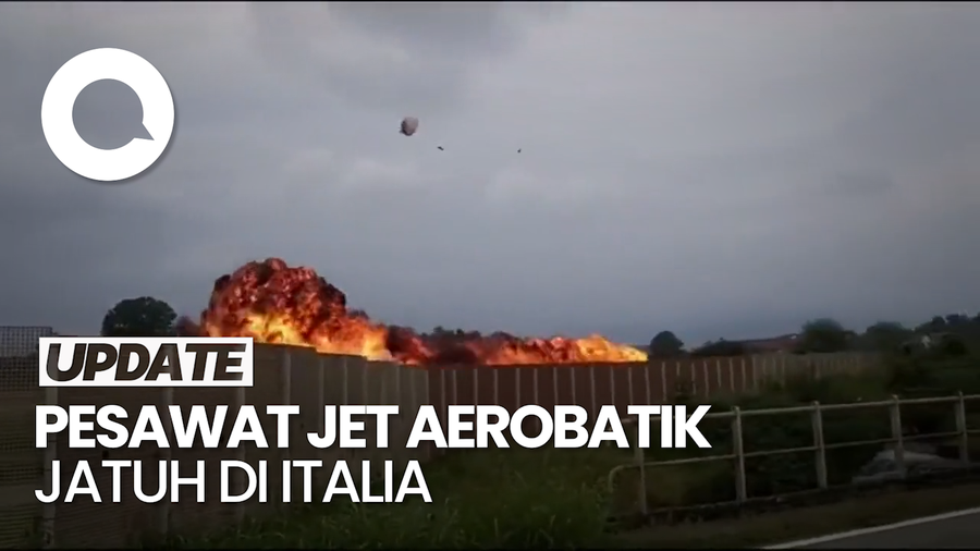 Detik-detik Pesawat Jet Jatuh di Italia, Tewaskan Anak 5 Tahun