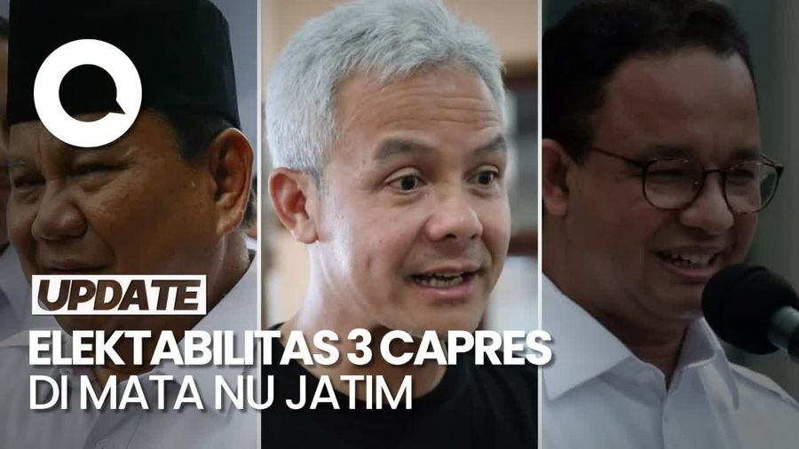 Survei SRS ke Warga NU di Jatim: Prabowo 41,4%, Ganjar 34,4%, Anies 13,6%