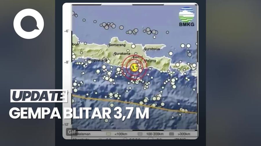 Blitar Diguncang Gempa M 3,7