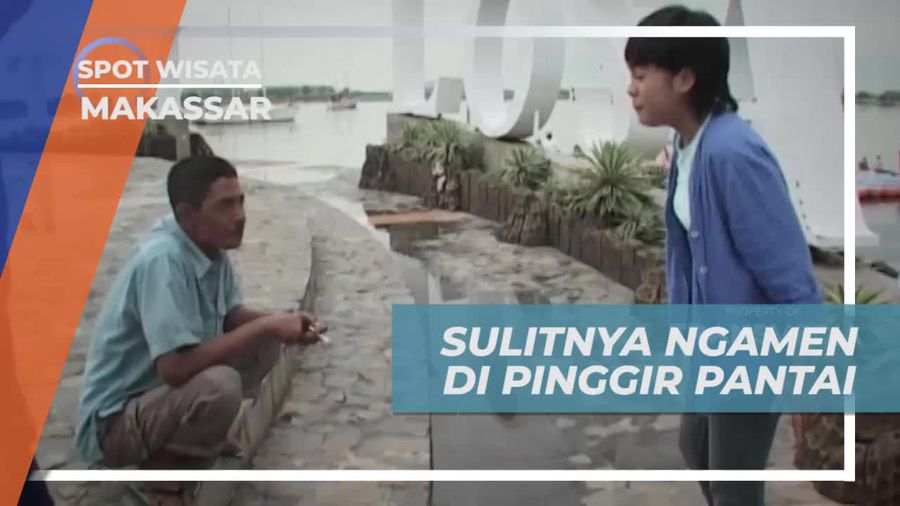 Berkeliling Pantai Losari Untuk Tantangan Ngamen, Makassar