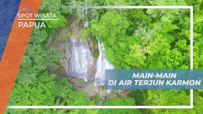 Bersama Penduduk Lokal Bermain di Air Terjun Karmon Biak Numfor