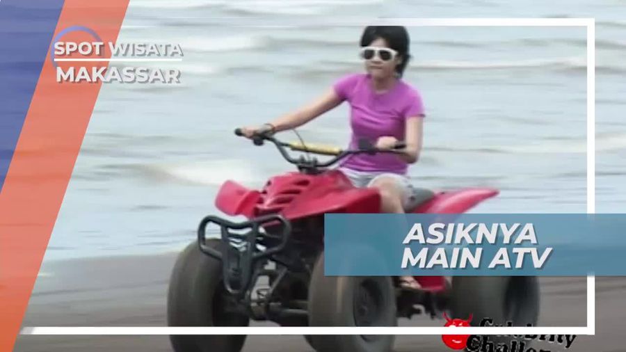 Menaklukkan Halang Rintang, Keseruan Bermain ATV di Pantai Akkarena Makassar