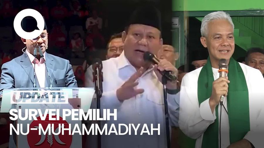 Survei Pemilih NU di LSI Denny JA: Prabowo 36,2%, Ganjar 35,5%, Anies 17,9%