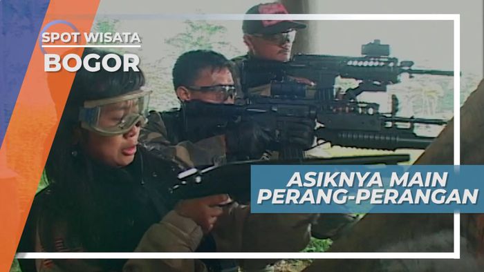 Serunya Saling Tembak Menyerang Lawan Bermain Paint Ball, Bogor