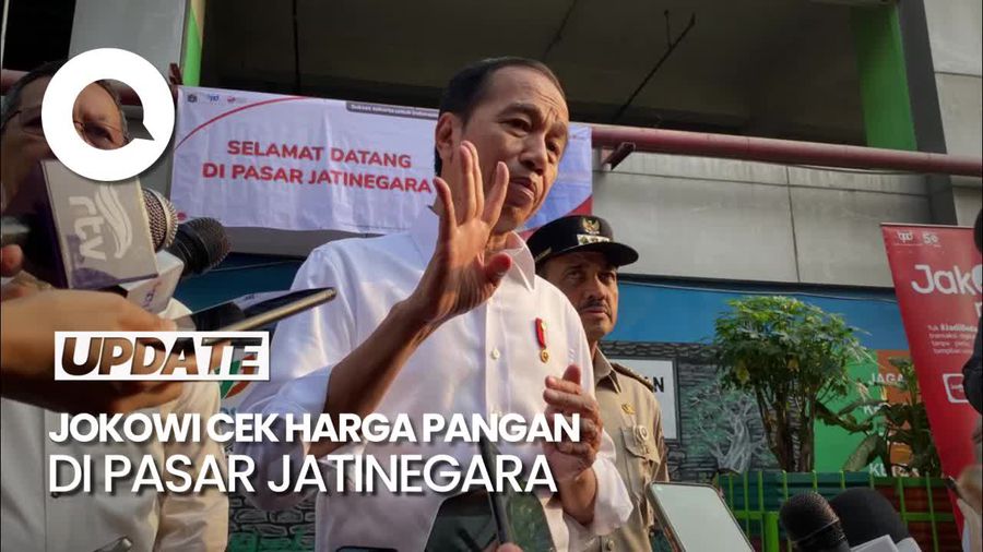 Cek Pasar Jatinegara, Jokowi Sebut Harga Beras Masih Tinggi