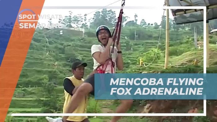Uji Keberanian Bermain Flying Fox Sepanjang 70 Meter, Semarang