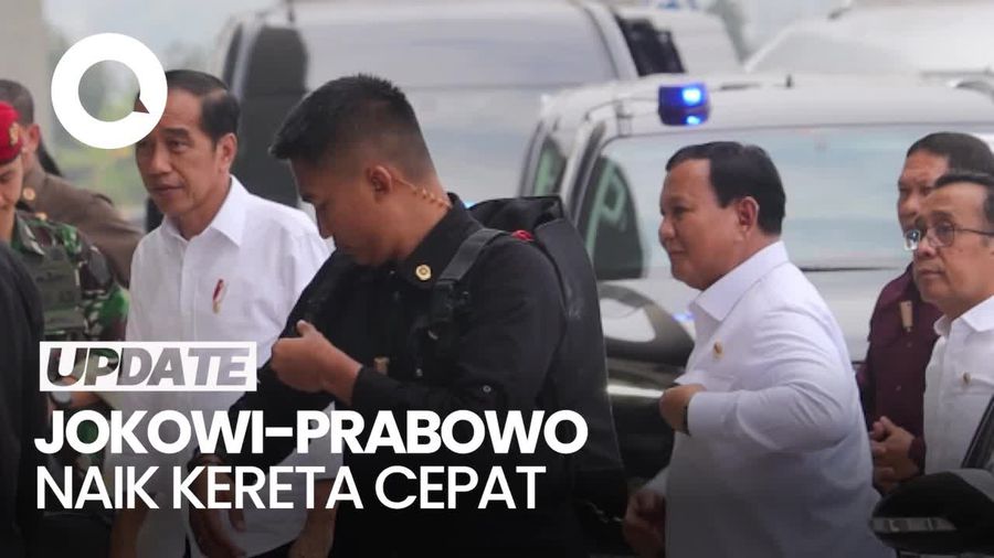 Momen Jokowi-Prabowo Kembali ke Jakarta Naik Kereta Cepat