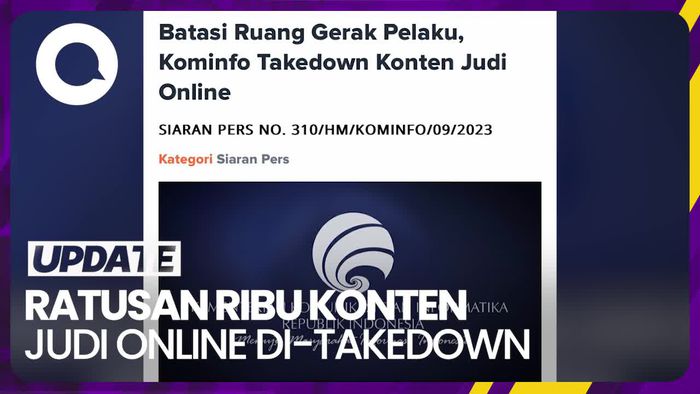 Kominfo Takedown Ratusan Ribu Konten dan Situs Judi Online