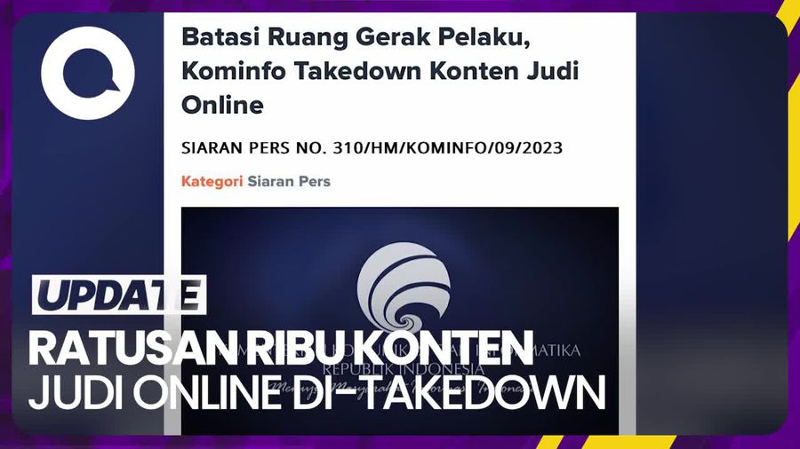 Kominfo Takedown Ratusan Ribu Konten dan Situs Judi Online