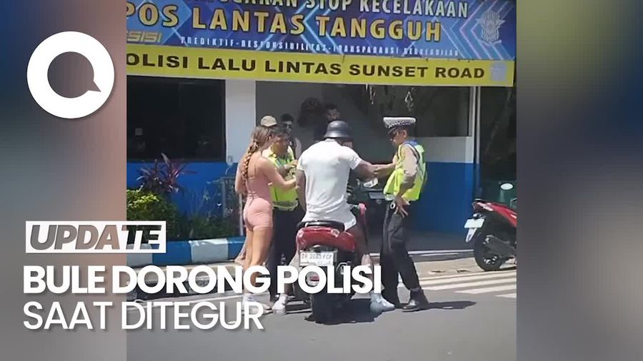 Bule Dorong Polisi Usai Langgar Lalu Lintas di Bali Ditangkap
