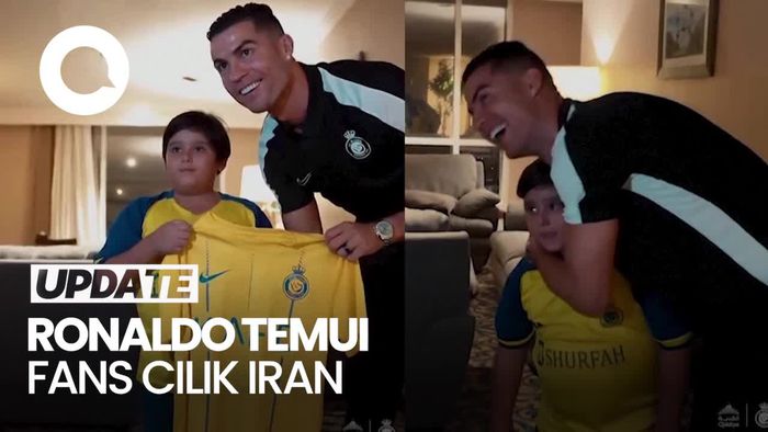 Tangis Fans Cilik Iran Berubah Jadi Siuuu Usai Bertemu Ronaldo