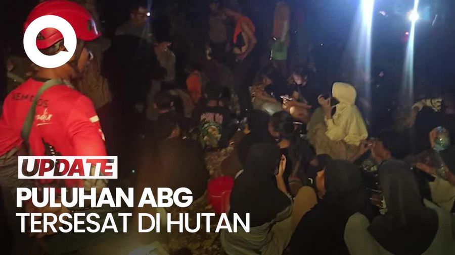 Momen Evakuasi 22 ABG Tersesat di Cagar Alam Pananjung Pangandaran