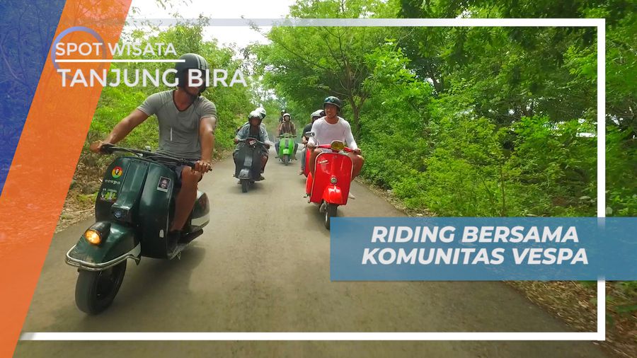 Berkeliling Tanjung Bira Menuju Pantai Bara Bersama Pecinta Motor Vespa, Tanjung Bira
