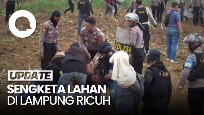 Ricuh Sengketa Lahan di Lampung Tengah, 7 Warga Bawa Sajam Ditangkap
