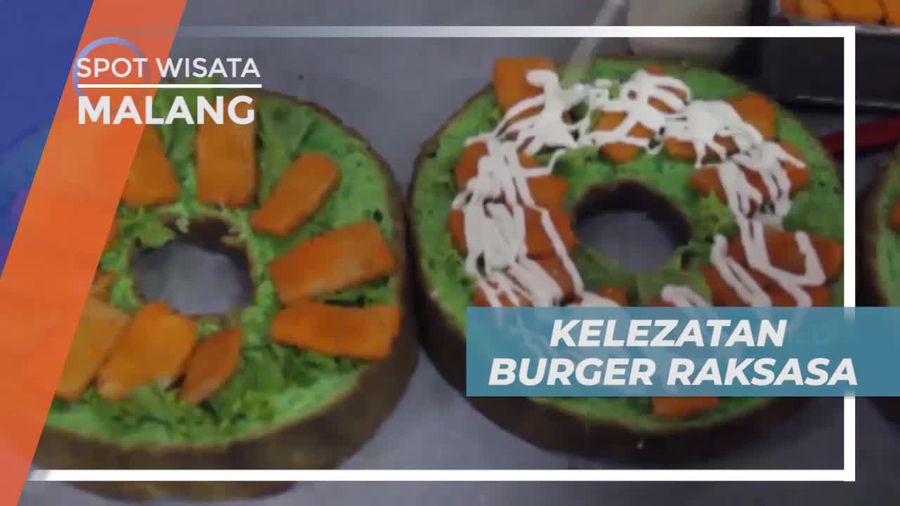 Burger Buto Kota Malang, Ukuran Raksasa Untuk Menarik Perhatian Pelanggan