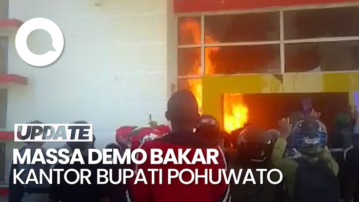 Kantor Bupati Pohuwato Dibakar Massa Demo Tuntut Ganti Rugi Lahan Tambang