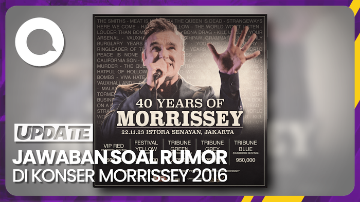 Terjawab Alasan Morrissey Tak Selesaikan Konsernya di Tahun 2016
