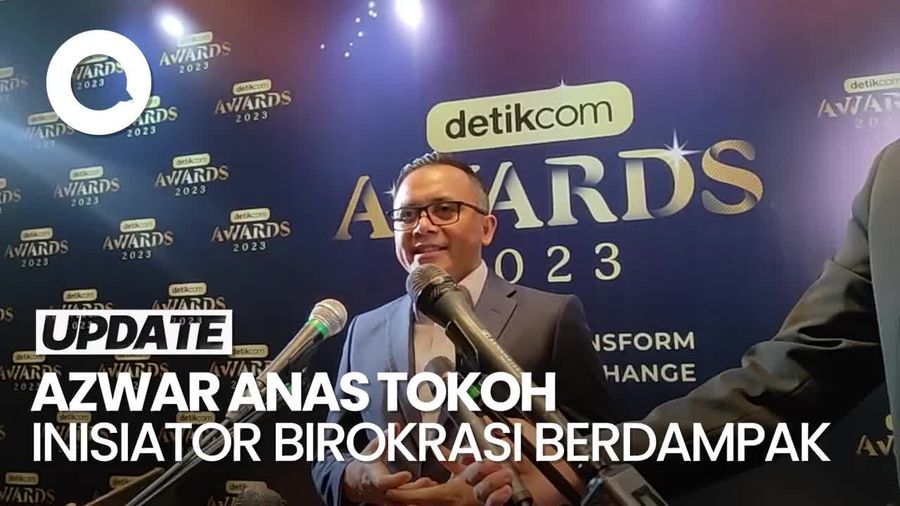 Azwar Anas Terima Penghargaan detikcom Awards 2023: Birokrasi Engine-nya Negara