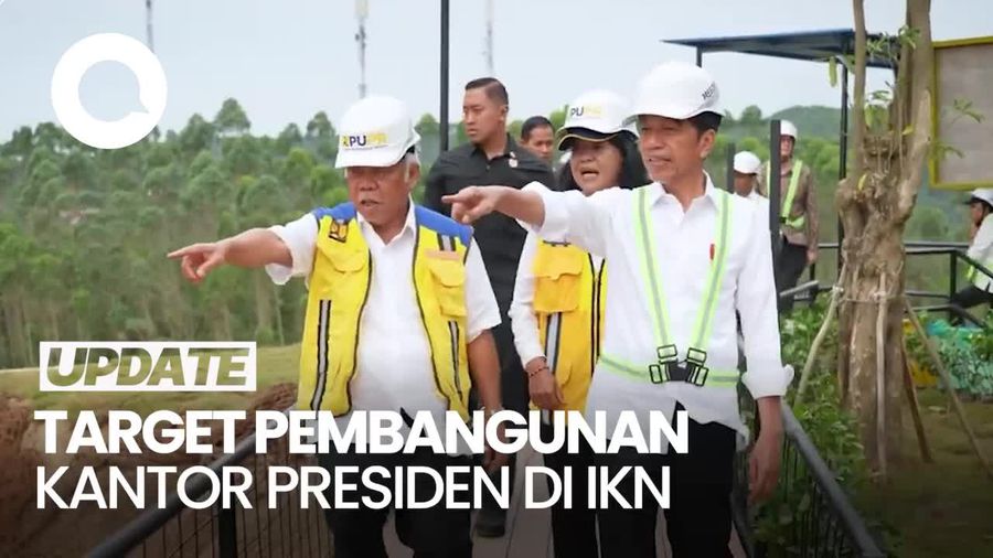 Jokowi Jadi Mandor, Tinjau Pembangunan Kantor Presiden di IKN