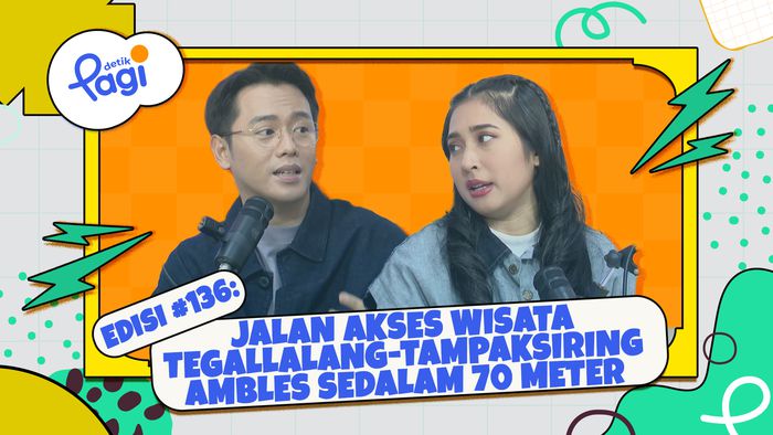 Jalan Akses Wisata Tegallalang-Tampaksiring Ambles Sedalam 70 Meter