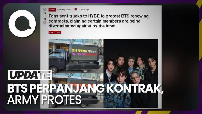 Fans BTS Kirim Truk Protes di Kantor HYBE