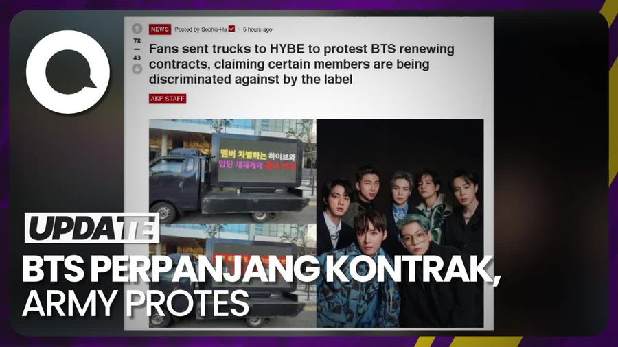 Fans BTS Kirim Truk Protes di Kantor HYBE