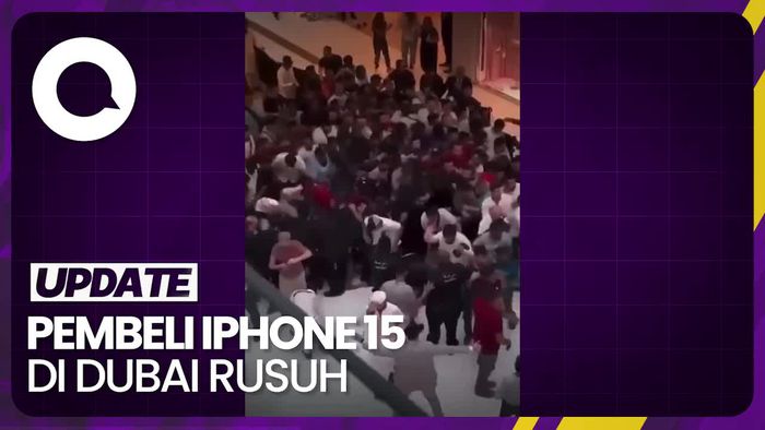 Penampakan Antrean Pembeli iPhone 15 di Dubai Rusuh